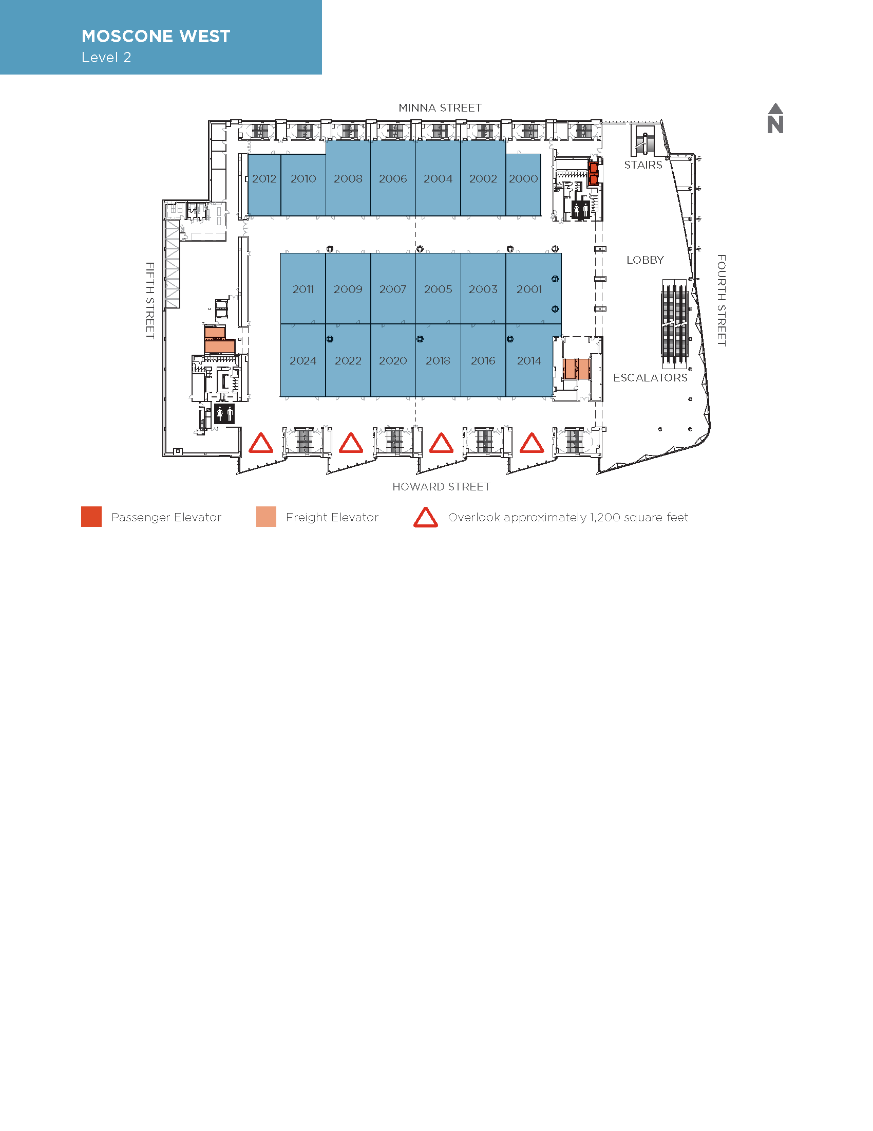 Moscone West Level 2 Floor Plan Moscone Center